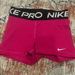 Nike Pro Women's Bright Pink Athletic Shorts